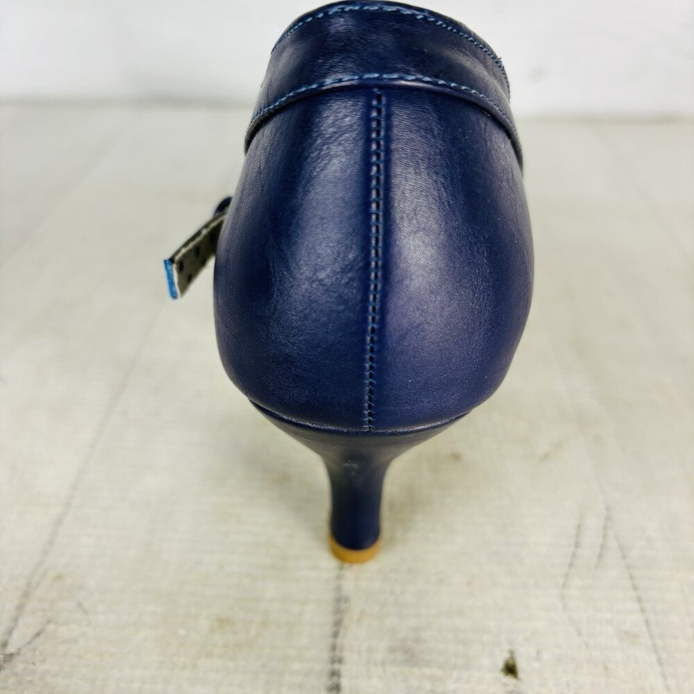 Bettie Page By Ellie BETTIE VINTAGE PUMP Deep Purple Retro Heel Mary Jane Size 8 - Picture 14 of 16